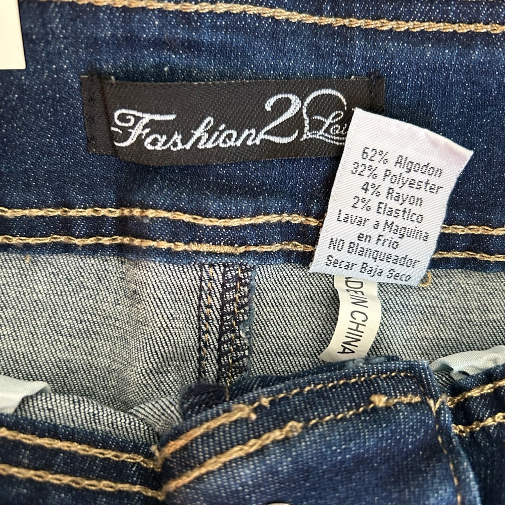 Fashion2Love | Dark Denim Midi Pencil Skirt | Size Medium - Picture 4 of 9